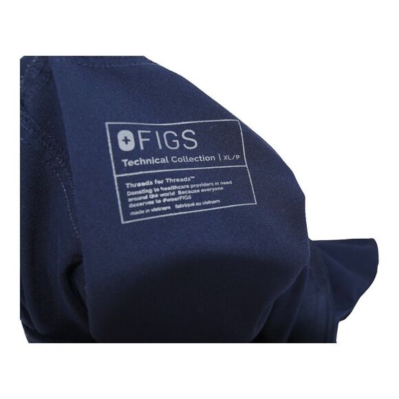 FIGS Pants Womens XL Petite Navy Kade Cargo Scrub Technical Drawstring - Picture 4 of 7